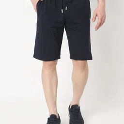Underjeans by Spykar Men Premium Knitted Mid-Rise Cotton Shorts-image-55