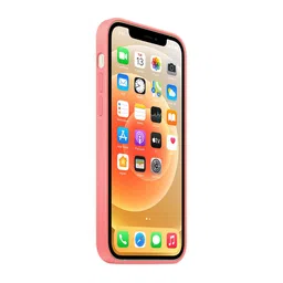 TREEMODA Peach-Colored Solid Silicone Apple iPhone 14 Pro Max Back Case-3