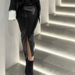 Stylecast X KPOP Black Pencil Maxi Skirts-image-10