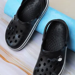 ABROS Men Black & White Rubber Clogs-picture-7