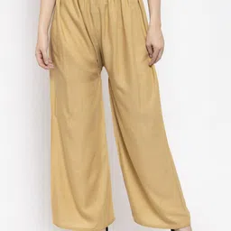 Clora Creation Women Beige Ethnic Palazzos-42