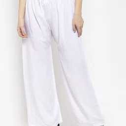 Clora Creation Women White Solid Ethnic Palazzos-39