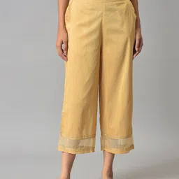 elleven Women Gold-Toned Hem Design Ethnic Palazzos-image-36