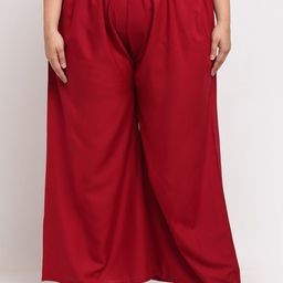 TAG 7 Women Mid-Rise Wide Leg Ethnic Flared Palazzos-image-21