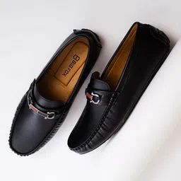 Big Fox Men Black Loafers-picture-21