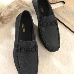 Mactree Men Black Nubuck Loafers-image-92