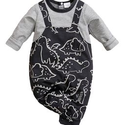 StyleCast Infant Boys Black Printed Romper-image-14