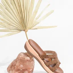 Try Me Embellished Open Toe Comfort Heels-53