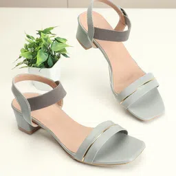 ICONICS Open Toe Block Heels-15