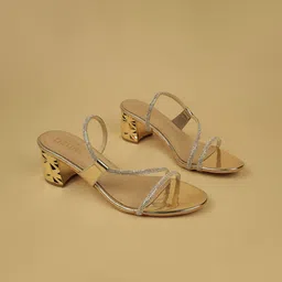Ozuri Textured Party Block Sandals-24