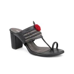 Inc 5 Ethnic Embellished One Toe Block Heels-15