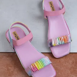 Luxyfeel Back Strap Open Toe Flats-image-78