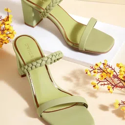 DressBerry Braided Block Sandals-33