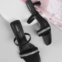 Mochi Women Embellished Kitten Heel Sandals-40
