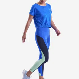 Domyos By Decathlon Women Solid Round Neck T-shirt-image-79