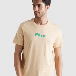 Celio Men Typography Printed Cotton T-shirt-image-30