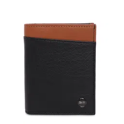 Belwaba Men Black & Brown Colourblocked Leather Card Holder-picture-14