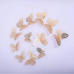 Jaamso Royals Yellow 12 Pieces Butterfly Wall Stickers-10