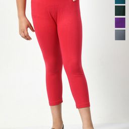 BAESD Girls Pack Of 5 Skinny Fit High-Rise Cotton Lycra Capris-picture-27