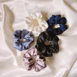 Mueras Set of 5 Satin Scrunchies-25