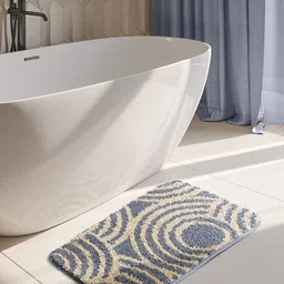 OBSESSIONS Grey Anti-skid Bath Rugs-28