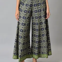W Women Blue Printed Maxi Skirts-image-54