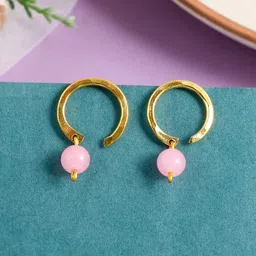 Silvermerc Designs Gold Plated Contemporary Drop Earrings-image-32