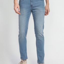 Flying Machine Men Mid-Rise Slim Tapered Fit Light Fade Jeans-picture-31