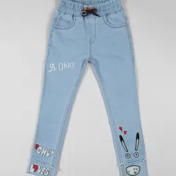 A-Okay Girls Cotton Slim Fit High-Rise Cuffed Hem Jeans-image-91