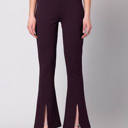 FabAlley Women High-Rise Boot Cut Trousers With Front Slits-image-3