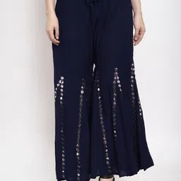 Trend Level Women Embellished Flared Palazzos-picture-44