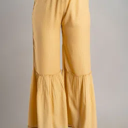 MAUKA Women Beige Flared Palazzos-image-65