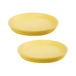 LASAKI Yellow 2Pcs Ceramic Round Planters-image-50