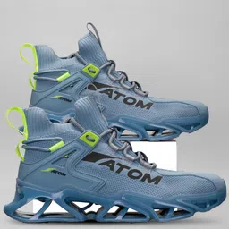 Atom Men Textured Lace Up Sneakers-8