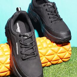 Weinbrenner Men Textured Comfort Insole Lace-Up Sneakers-image-19