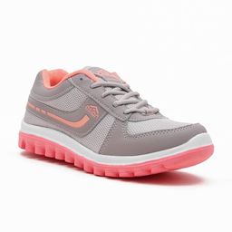 ASIAN Women Grey Striped Sneakers-40