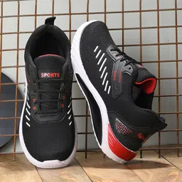 BIRDE Men Black Textured Sneakers-image-83