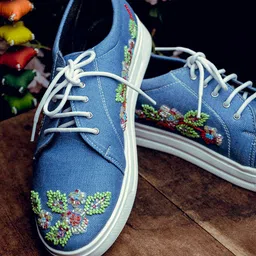 NR By Nidhi Rathi Women Embellished Lightweight Memory Foam Contrast Sole Sneakers-25