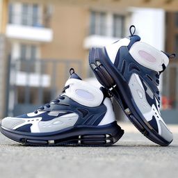bacca bucci Men Blue Colourblocked Sneakers-image-14