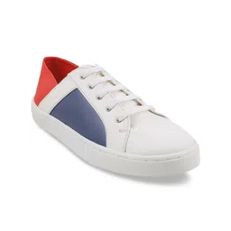 Metro Women White & Blue Colourblocked Sneakers-picture-23