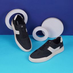 Mochi Men Textured Comfort Insole Contrast Sole Lace-Ups Sneakers-53
