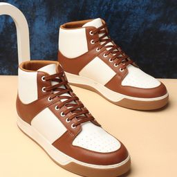 Carlton London sports Men Mid Top Colourblocked Lightweight Comfort Insole Sneakers-image-22