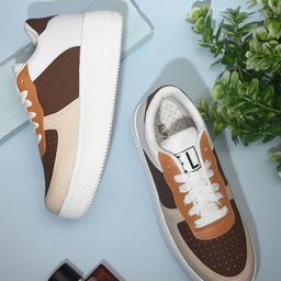 El Paso Women Brown Colourblocked Sneakers-picture-44