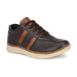 Hundo P Men Striped Mid-Top Comfort Insole Sneakers-7