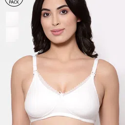 Inner Sense Organic Cotton Antimicrobial Sustainable Laced Soft Nursing Bra(Pack of 3) IMBC003E-picture-16