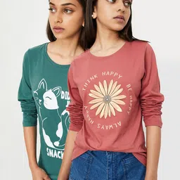 max Girls Pack of 2 Graphic Printed T-shirts-picture-45