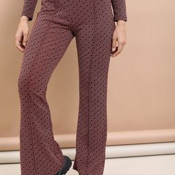 Tokyo Talkies Women Printed Flared Trousers-image-59