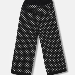 Blue Giraffe Girls Polka Dot Printed Mid-Rise Parallel Trousers-image-75
