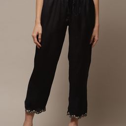 Biba Women Relaxed Embellished Hemline Pleated Regular Trousers-image-1