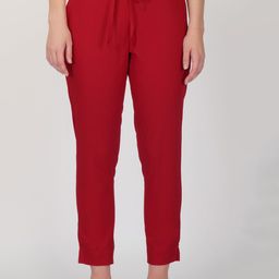 RATAN Women Tailored Fit Pure Cotton Trousers-image-27